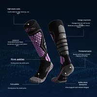 Chaussettes de compression en tricot chaudes pour l'hiver, pour hommes et femmes, pour le ski professionnel, le cyclisme, l'alpinisme, la course à pied