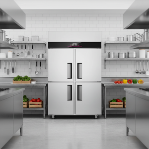 Refrigerador Comercial de Acero Inoxidable para Cocina, Enfriador Vertical de 4 Puertas, Doble Temperatura, Refrigerador para Cocina de Restaurante - Product Image 3