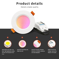 GL-D-005P Gledopto 12W renk sıcaklığı ayarlanabilir 2200K-6500K ZigBee akıllı RGBW Downlight 16 milyon renk değiştirme downlight