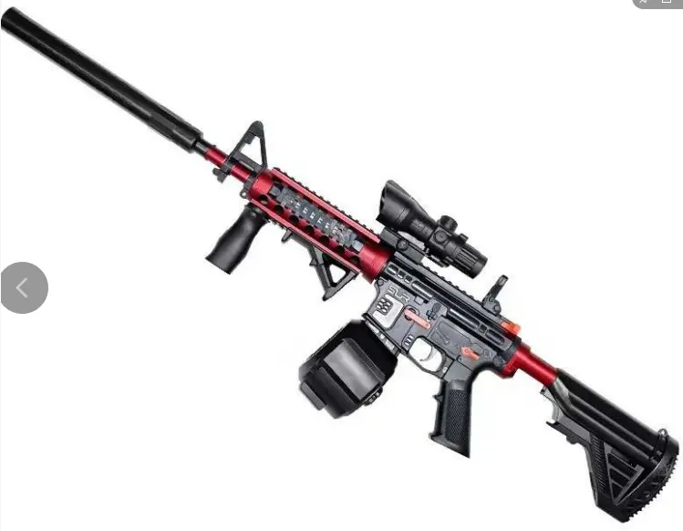 2023 ruunjoy ปืนพ่นสีเจล M4a1 M416 AK47ปืนยิงลูกกระสุนแบบเวกเตอร์ HK416 V2อัตโนมัติ ABS ปืนฉีดน้ำของเล่นโลหะ