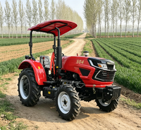Fournisseur professionnel, tracteur agricole compact à haute efficacité, homologué CE EPA, 50 CV, 4 roues motrices, boîte de vitesses Weichai Diesel