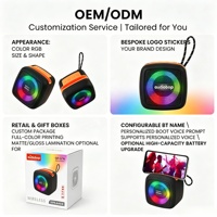 Nuevo Altavoz Inalámbrico Portátil de 5W con Asa, Iluminación LED RGB, AUX, USB, FM, TF, Subwoofer, Listo para Enviar