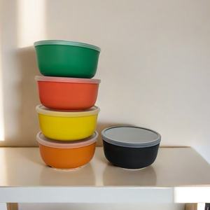 Ciotola in Plastica Impilabile da 35 oz per Microonde e Lavastoviglie, Ideale per Feste, Ramen/Zuppe/Insalate con Coperchi - Product Image 3