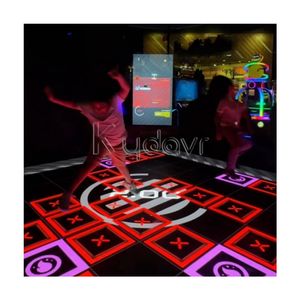 เกมท้าทายแบบอินเทอร์แอคทีฟบนผนังและพื้นสำหรับเล่นหลายคน พร้อมอุปกรณ์ในห้องเกม ไฟ LED กระพริบตามสี่เหลี่ยมพื้น - Product Image 4