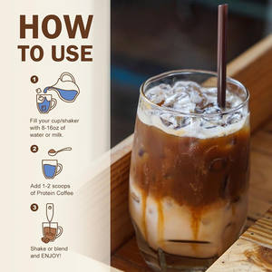 חוני אורגני באיכות גבוהה חלבון אבקת קפה מיידית אבקת קפה מיידית עבור הרזיה סוכר ללא סוכר קפה - Product Image 3