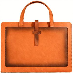 Custom Logo A4 Organizer Bag - Executive Leather <b>Document</b> <b>Holder</b> with Handle for Promotional Events - Product Image 5