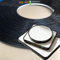 Pita Pinggir Bingkai Foto Bentuk U, Bahan PVC Hitam U10, Kilap Emas