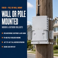 Boîtier de distribution fibre optique FTTH 12 ports IP65 en PC/ABS, montage mural/sur poteau, étanche, boîtier terminal FDB avec répartiteur PLC 1x8 et adaptateur SC