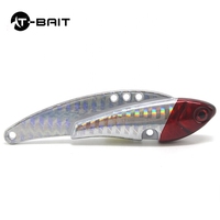 Hohe Quality13-30g18g 25g Big Gram Heavy Metal Blade VIB Angeln Vib Köder Harter Köder mit Feder Blut Slot Haken für das Seefischen