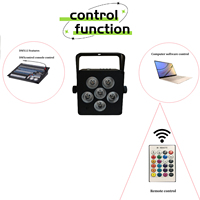 Éclairage de scène LED rechargeable en gros, portable, alimenté par batterie, avec télécommande pour DJ, fête, location d'événements