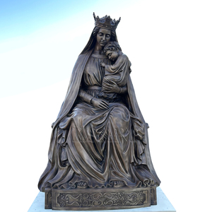 Su misura in bronzo maria madre e bambino Jesus statua per la decorazione da <span class=keywords><strong>giardino</strong></span> all'aperto statuetta in metallo realizzata con tecnica di fusione - Product Image 1