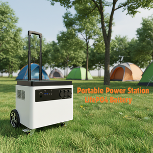 Wheel Built Portable Power Station 6KWh Power Station Bank <b>Backup</b> <b>Battery</b> Home Residential Camping Picnic Specified LiFePO4 Batt - Product Image 3