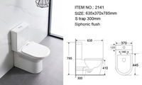 WC intelligent monobloc automatique avec siège design, double chasse, à poser au sol, design moderne, siphon en S inclus, intelligent