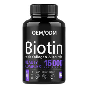 Capsules de biotine en marque privée pour la croissance des cheveux avec collagène et vitamines, complément nourrissant pour cheveux OEM ODM pour des cheveux plus forts - Product Image 1