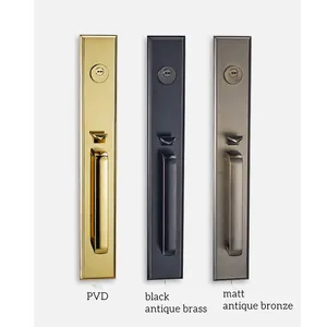 Hợp Kim Kẽm Thiết Kế Cổ Điển PVD Cửa Lớn Xử Lý Lockset Cho Cửa Ra Vào