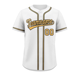 Eco-Friendly Custom Cotton Baseball Jerseys Team Uniforms with Sublimation <b>Transfer</b> Print OEM Available - Product Image 5