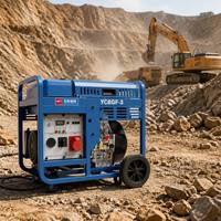 Générateur diesel Yuchai 8 kW YC8GF-3 10 kVA à prix d'usine, groupe électrogène diesel portable de type ouvert avec roues