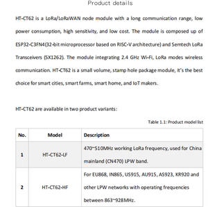 Module sans fil WiFi+BLE+LoRa original authentique HT-CT62 ESP32C3+SX1262 - Product Image 4