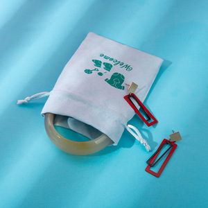 Light Blue Velvet <b>Drawstring</b> Bags 8x10cm 15x20cm Jewelry Packaging Storage <b>Pouches</b> For Rings Pendants Cosmetics Organizing - Product Image 4