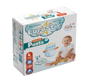 Couches pour bébé WUGLO EUROSTAR vertes douces, en coton respirant, avec grande bande adhésive, légères et anti-fuites - Product Image 6