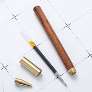 Bolígrafo de Gel Promocional al por Mayor, Nuevo, OEM, con Piezas de Latón y Madera de Redwood, con Impresión de Logotipo Personalizado para Firma Comercial - Product Image 4