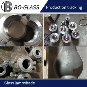Factory Modern Customized Size Color Borosilicate Glass Lamp Shade Lighting Parts For Pendant Light Decoration