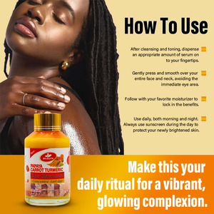 OEM Serum pemutih Super Label pribadi, pepaya & wortel & kunyit penuh dengan Formula Vitamin C manfaat Anti keriput Perawatan Kulit - Product Image 4