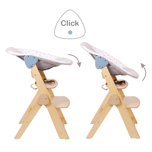 Inweto 2025 New Superior Tossa 2-in-1 Foldable Wood Baby High Chair with Reclining Attachment &amp; Tray for <strong>Newborn</strong> to Toddler - Product Image 4