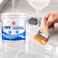 Revêtement transparent imperméable appliqué au pinceau sur les surfaces carrelées avec un film transparent après durcissement pour les joints des cadres de fenêtres intérieurs