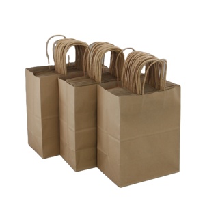 Bolsas de Papel Kraft Reciclado, Bolsas de Papel Marrón, Bolsas de Comida para Llevar - Product Image 3