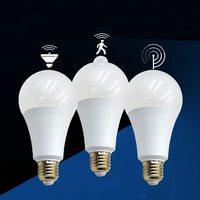 Bombilla LED E27 B22 de 5W 7W 9W 12W AC de Plástico con Sensor de Movimiento Infrarrojo, Alto CRI, Certificación RoHS y ETL, Precio de Fábrica