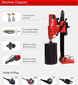 Mesin bor inti berlian 235mm industri sumber daya listrik harga pabrik alat listrik efisiensi tinggi - Product Image 3
