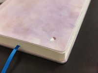 Carnet à couverture rigide rose poudré motif cerf forestier minimaliste, marque-page en ruban de tissu bleu, journal d'écriture quotidien esthétique coréen, vente en gros
