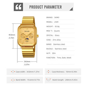 Reloj de Pulsera de Cuarzo para Hombre, Minimalista, Cuadrado, Estilo Antiguo, Retro, de Acero Inoxidable, con Fase Lunar, Resistente al Agua, con Manecilla de Segundos Pequeña Analógica - Product Image 6