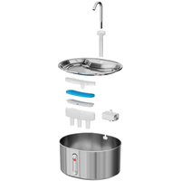 Fontaine à eau pour chat EUR PET élégante, ultra-silencieuse et durable, écologique, capacité de 108 oz/3,2 L, facile à nettoyer pour les chats