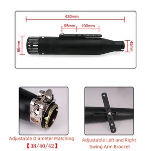 Escape para Motocicleta, Apto para Modificación de Accesorios Cruiser Eagle King, Tubo de Escape Recto con Silenciador - Product Image 2