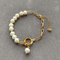 Bracelet asymétrique en perles, style créoles, épais, audacieux, élégant, chic, unique, bijoux de mode, style de luxe, rose brillant, mini, brillant, tendance, pour le jour