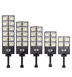 Lampadaires solaires 6500K crépuscule à l'aube capteur de mouvement à angle <span class=keywords><strong>240</strong></span> ° avec télécommande projecteurs étanches pour garage de cour - Product Image 1