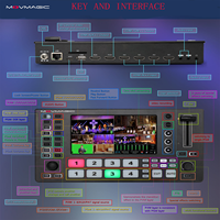 Mezclador de Video Metálico M4S HD SDI de 5 Canales, Transmisión en Vivo, Conmutación de Video a través de OBS Vmix, Compatible con Control de Múltiples Cámaras PTZ