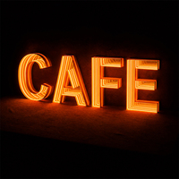 Lettres miroir infini personnalisées en acrylique 3D, logo lumineux LED étanche pour entreprise, boutique, café, bar, décoration murale