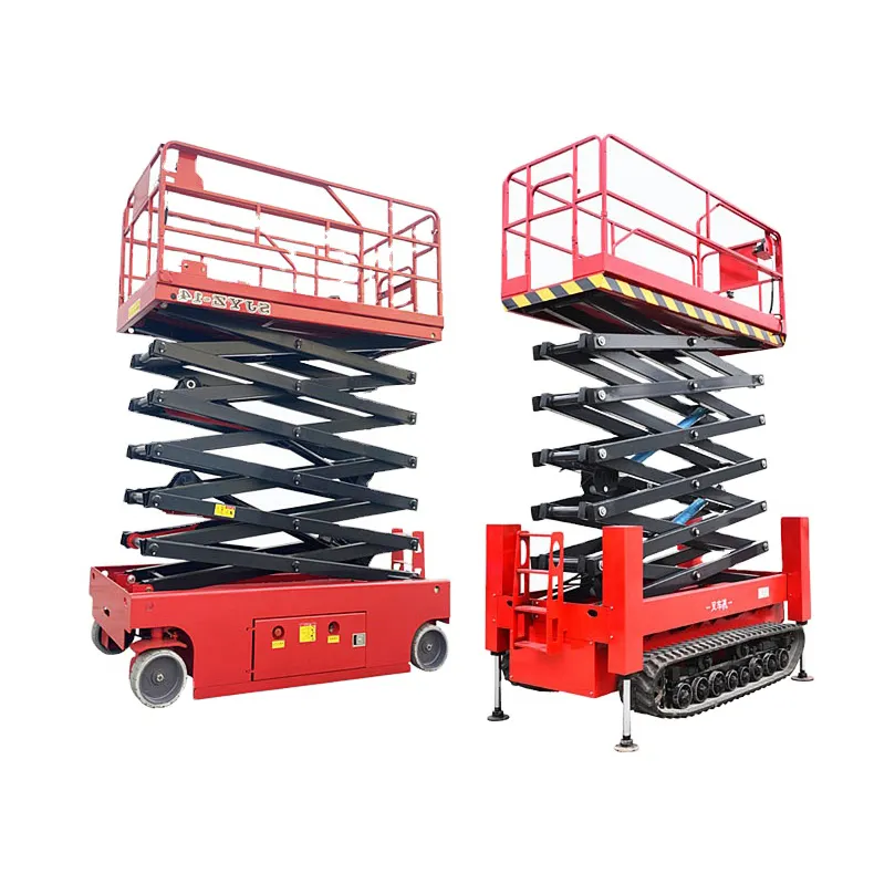 Nhỏ điện thủy lực nâng bảng mini nhà di động cắt kéo Nâng Nền tảng Crawler tự hành Scissor Lift