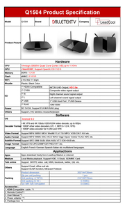 Decodificador Leadcool Android 9.0 S905W Quad Core Q1504 Smart TV Box WIFI 2.4G USB2.0 HDR10+ Resolución 4K 1GB 8GB Memoria - Product Image 6