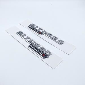 2 pièces BITURBO 4MATIC Plus Autocollant emblème Lettres de voiture Garniture de <span class=keywords><strong>coffre</strong></span> Badge pour <span class=keywords><strong>Mercedes</strong></span> AMG C43 GLE43 GLC43 W205 W213 Accessoires - Product Image 6