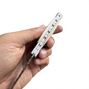 Navaja Plegable de Acero de Damasco con Mango de Madera, Alta Calidad, Multifuncional, Grado Industrial OEM, Garantía de 3 Años, para Minoristas, 59-60HRC - Product Image 3