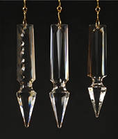 Pendentif en cristal long en forme de boule, prisme baroque en verre K9, goutte de lustre suspendue, gravé DIY pour lampe, décoration de mariage et de maison