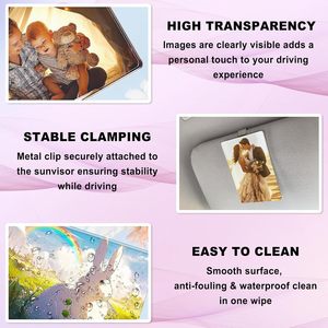 Sublimation Blanks Car Visor <strong>Photo</strong> <strong>Clip</strong> Customized Picture <strong>Frame</strong> <strong>for</strong> Easy Display - Product Image 5