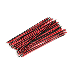 100 Câbles de Rallonge LED 2 Broches Rouge et Noir de 10cm, 15cm, 20cm, 25cm, 30cm, 40cm, 50cm, 100cm, 150cm - Product Image 3