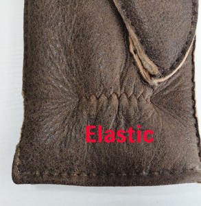 Guanti in Pelle di Pecora Australiana Nappa Cuciti a Mano, Nuova Moda Invernale per Uomo - Product Image 4