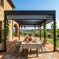 Kit de quincaillerie pour pergola en aluminium Airfun, toit rétractable motorisé à lames orientables, auvent de jardin, gazebo imperméable, style antique 4x4