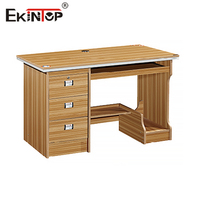 Bureau d'ordinateur en bois Ekintop, bureau moderne pas cher, bureau classique rustique